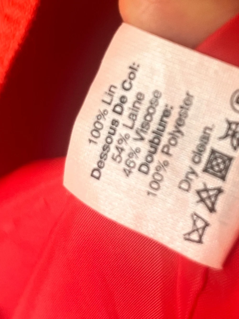 J. Crew Bright Red Linen-Blend Two-Button Blazer 100% linen